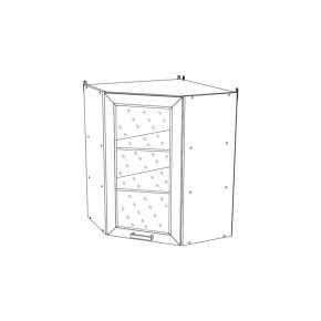 КГ "Агава" ВВУС550 Шкаф навесной угловой h 900 Лиственница темная в Стрежевом - strezevoi.ok-mebel.com | фото