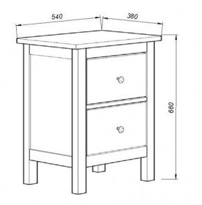 Комод 02 Кантри белый с двумя ящиками в Стрежевом - strezevoi.ok-mebel.com | фото 3