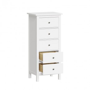 Комод 05 Кантри белый с пятью ящиками в Стрежевом - strezevoi.ok-mebel.com | фото 2