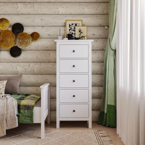 Комод 05 Кантри белый с пятью ящиками в Стрежевом - strezevoi.ok-mebel.com | фото 4