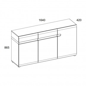 Комод 3D-2S/TYP 40, LINATE ,цвет белый/сонома трюфель в Стрежевом - strezevoi.ok-mebel.com | фото 2