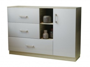 Комод К-3.1 (Дуб сонома/Белый жемчуг) в Стрежевом - strezevoi.ok-mebel.com | фото