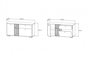ЛАНС Комод К101 (дуб бунратти/белый) в Стрежевом - strezevoi.ok-mebel.com | фото 2