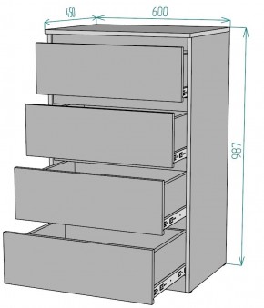 Комод Мальта K131 в Стрежевом - strezevoi.ok-mebel.com | фото 2