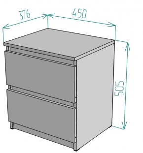 Комод Malta light K127 (тумба прикроватная) в Стрежевом - strezevoi.ok-mebel.com | фото 2