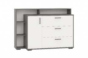 Комод с дверкой и тремя ящиками (графит/белый) в Стрежевом - strezevoi.ok-mebel.com | фото