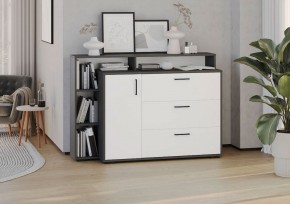 Комод с дверкой и тремя ящиками (графит/белый) в Стрежевом - strezevoi.ok-mebel.com | фото 3