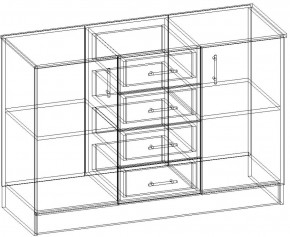 СОФИЯ Комод К1000 2Д (венге/дуб белфорт) в Стрежевом - strezevoi.ok-mebel.com | фото 3