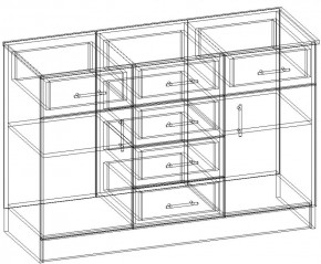 СОФИЯ Комод К1200 2Д (венге/дуб белфорт) в Стрежевом - strezevoi.ok-mebel.com | фото 3