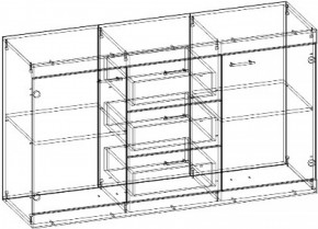 СОНАТА КС-1500 Комод (Дуб сонома/Белый глянец) в Стрежевом - strezevoi.ok-mebel.com | фото 2