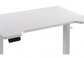 Компьютерный стол Маркос с механизмом подъема 120х75х75 белый / шагрень белая в Стрежевом - strezevoi.ok-mebel.com | фото 6