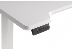 Компьютерный стол Маркос с механизмом подъема 120х75х75 белый / шагрень белая в Стрежевом - strezevoi.ok-mebel.com | фото 7