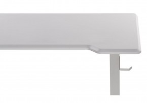 Компьютерный стол Маркос с механизмом подъема 120х75х75 белый / шагрень белая в Стрежевом - strezevoi.ok-mebel.com | фото 8