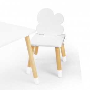 Комплект детской мебели стол и два стула Облачко (Белый/Белый/Береза) в Стрежевом - strezevoi.ok-mebel.com | фото