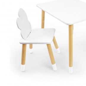 Комплект детской мебели стол и два стула Облачко (Белый/Белый/Береза) в Стрежевом - strezevoi.ok-mebel.com | фото 2