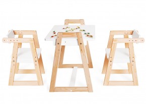 Комплект детской мебели стол и  два стула Я САМ "Лофт-Дуо" (Белый) в Стрежевом - strezevoi.ok-mebel.com | фото 1