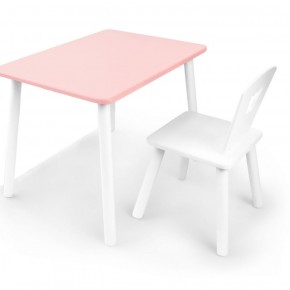 Комплект детской мебели стол и стул Корона (Розовый/Белый/Белый) в Стрежевом - strezevoi.ok-mebel.com | фото 2