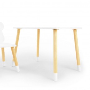 Комплект детской мебели стол и стул Облачко (Белый/Белый/Береза) в Стрежевом - strezevoi.ok-mebel.com | фото 1