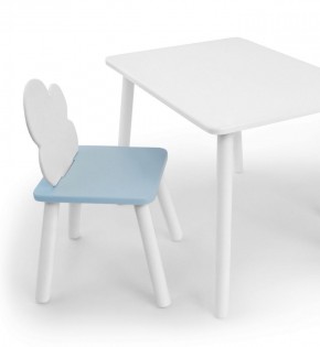 Комплект детской мебели стол и стул Облачко (Белый/Голубой/Белый) в Стрежевом - strezevoi.ok-mebel.com | фото 1