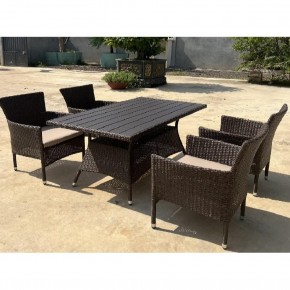 Комплект мебели из иск. ротанга AM-196B/T196 Brown 4Pcs (4+1) в Стрежевом - strezevoi.ok-mebel.com | фото 3