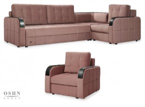 Комплект мягкой мебели Остин HB-178-18 (Велюр) Угловой + 1 кресло в Стрежевом - strezevoi.ok-mebel.com | фото 1