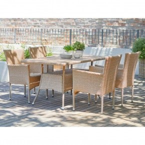 Комплект плетеной мебели AM-196/T196 Beige 4Pcs (4+1) в Стрежевом - strezevoi.ok-mebel.com | фото 2