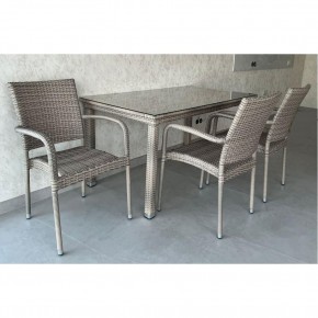 Комплект плетеной мебели T256C/Y376C-W85 Latte (4+1) + подушки на стульях в Стрежевом - strezevoi.ok-mebel.com | фото 2