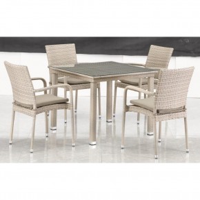 Комплект плетеной мебели T256C/Y376C-W85 Latte (4+1) + подушки на стульях в Стрежевом - strezevoi.ok-mebel.com | фото 3