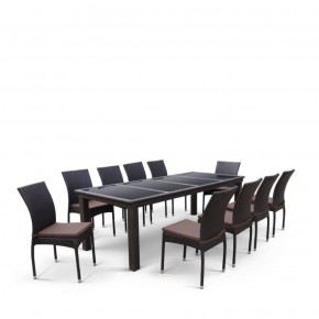 Комплект плетеной мебели T438/Y380A-W53 Brown (10+1) в Стрежевом - strezevoi.ok-mebel.com | фото 3