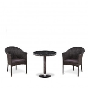 Комплект плетеной мебели T601/Y350A-W53 Brown (2+1) в Стрежевом - strezevoi.ok-mebel.com | фото 1