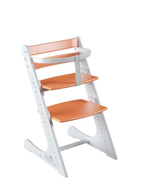 Комплект растущий стул и жесткий ограничитель Конёк Горбунёк Комфорт  (Бело-оранжевый) в Стрежевом - strezevoi.ok-mebel.com | фото