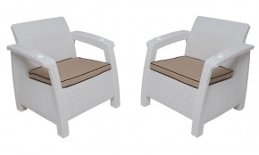Комплект уличной мебели Yalta Premium Terrace Set (Ялта) белый (+подушки под спину) в Стрежевом - strezevoi.ok-mebel.com | фото 4