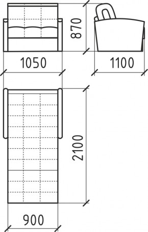 КОРАЛЛ 2 Кресло-кровать КР/КР в Стрежевом - strezevoi.ok-mebel.com | фото 3