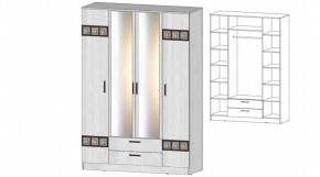 КОСТА-РИКА Шкаф 4-х створчатый (анкор светлый) в Стрежевом - strezevoi.ok-mebel.com | фото