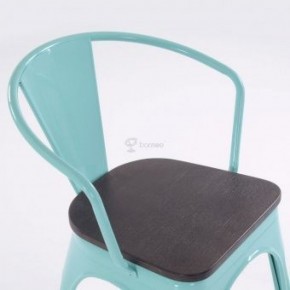 Кресло Barneo N-245 Tolix style Wood  (RAL6027 бирюзовый) в Стрежевом - strezevoi.ok-mebel.com | фото 2