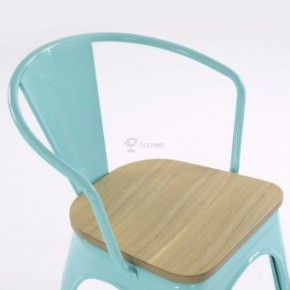 Кресло Barneo N-245 Tolix style Wood  (RAL6027 бирюзовый) в Стрежевом - strezevoi.ok-mebel.com | фото 3