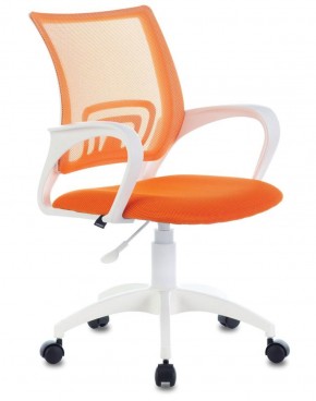 Кресло BRABIX "Fly MG-396W", пластик белый, сетка, оранжевое, 532401, MG-396W_532401 в Стрежевом - strezevoi.ok-mebel.com | фото