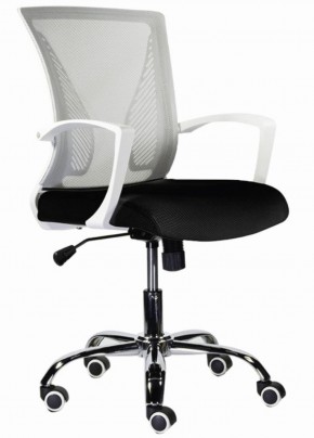 Кресло BRABIX "Wings MG-306" (пластик белый, хром, сетка, серое/черное) 532010 в Стрежевом - strezevoi.ok-mebel.com | фото