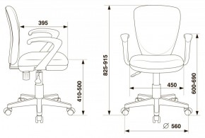 Кресло детское Бюрократ KD-W10AXSN/26-25 серый в Стрежевом - strezevoi.ok-mebel.com | фото 4