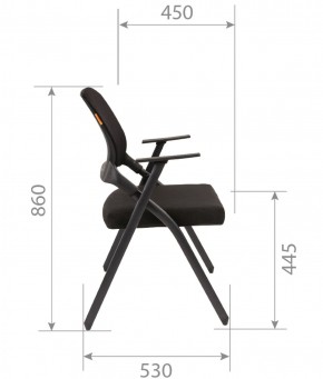 Кресло для посетителей CHAIRMAN NEXX (ткань стандарт черный/сетка DW-01) в Стрежевом - strezevoi.ok-mebel.com | фото 7