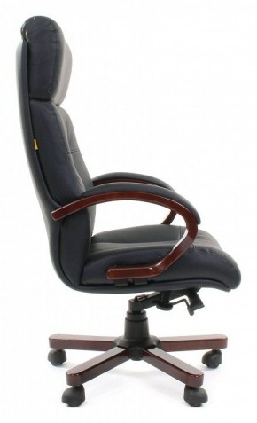 Кресло для руководителя Chairman 421 черный/орех темный, черный в Стрежевом - strezevoi.ok-mebel.com | фото 3