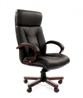 Кресло для руководителя CHAIRMAN  421 (Натуральная кожа) Черное в Стрежевом - strezevoi.ok-mebel.com | фото 1