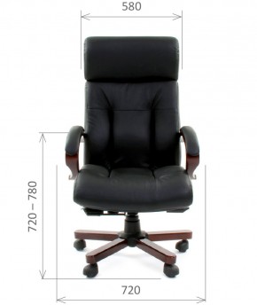 Кресло для руководителя CHAIRMAN  421 (Натуральная кожа) Черное в Стрежевом - strezevoi.ok-mebel.com | фото 4