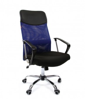 Кресло для руководителя CHAIRMAN 610 N (15-21 черный/сетка синий) в Стрежевом - strezevoi.ok-mebel.com | фото 1