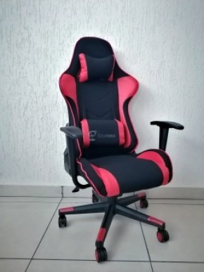 Кресло геймерское Barneo K-50 (черная сетка красные вставки) в Стрежевом - strezevoi.ok-mebel.com | фото