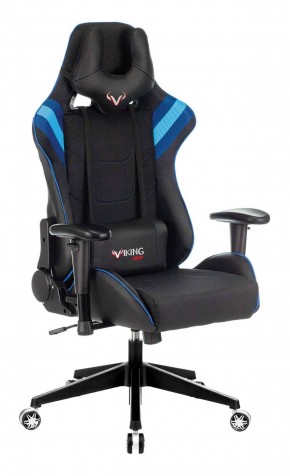 Кресло игровое Бюрократ VIKING 4 AERO BLUE черный/синий в Стрежевом - strezevoi.ok-mebel.com | фото