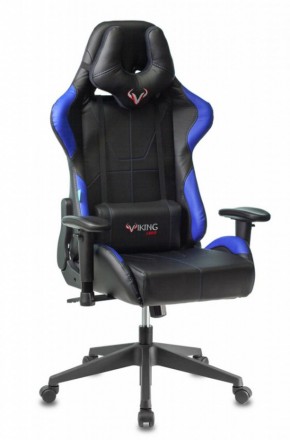 Кресло игровое Бюрократ VIKING 5 AERO BLUE черный/синий в Стрежевом - strezevoi.ok-mebel.com | фото