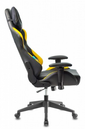 Кресло игровое Бюрократ VIKING 5 AERO YELLOW черный/желтый в Стрежевом - strezevoi.ok-mebel.com | фото 2