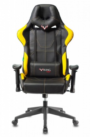 Кресло игровое Бюрократ VIKING 5 AERO YELLOW черный/желтый в Стрежевом - strezevoi.ok-mebel.com | фото 3
