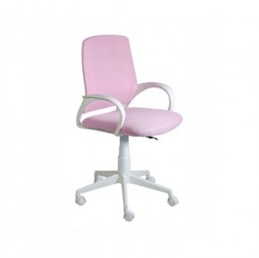 Кресло Ирис White сетка/ткань розовая в Стрежевом - strezevoi.ok-mebel.com | фото 1